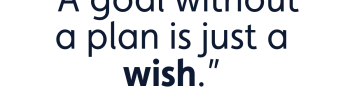 Are you looking to set a goal or just wishing it would happen. This is a quote by Antoine de Saint-Exupery "A goal without a plan is just a wish."