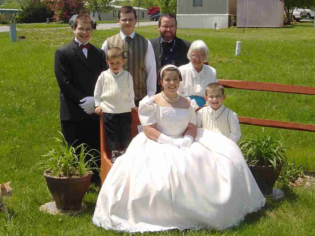 I made this dress for A Civil War dance at the Hagley Museum. I was SO proud of my crew! That Dress took me hours to complete. I didn’t know it then, but I was already deep into a season of ‘pushing through.’ I was unaware of the healing journey ahead. Pictured from left to right are James, John, Tim, Peter, Grandmom, Laura, and Jeremy in our backyard in Delaware.