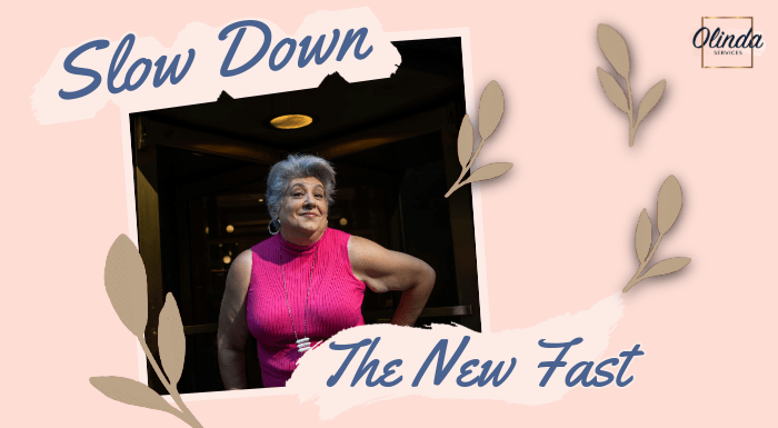 Lisa Olinda, slowing down in Chicago. This image is to promote her blog post "Slow is the New Fast"